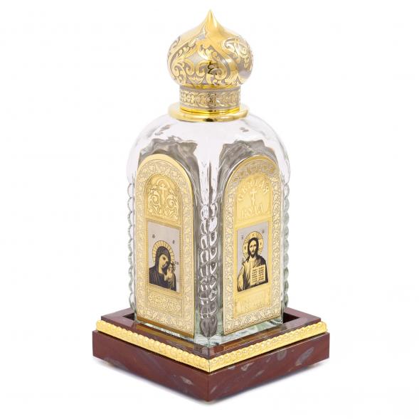 Подарочный набор графин &amp;quot;Святая вода&amp;quot; на подставке из яшмы 116472