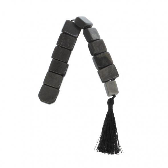 Четки из серного обсидиана перекидные 12 зерен с кисточкой 129081