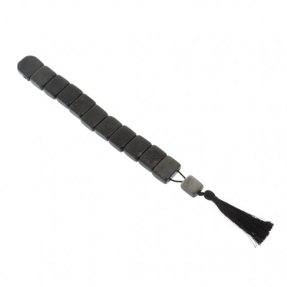 Четки из серного обсидиана перекидные 12 зерен с кисточкой 129081