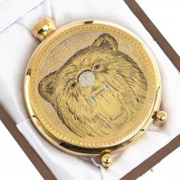 Фляжка с гравюрой "Медведь" Златоуст