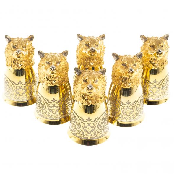 Стопки перевертыши &amp;quot;Волк&amp;quot; набор 6 шт Златоуст 123663