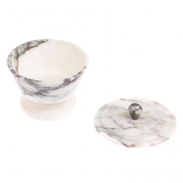 Сахарница из саянского мрамора 11х11х10 см 125091