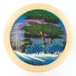 Тарелка декоративная "Зима" 30 см каменная крошка