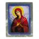 Икона настольная &amp;quot;Семистрельная&amp;quot; камень змеевик 9х7,2х3 см 121445