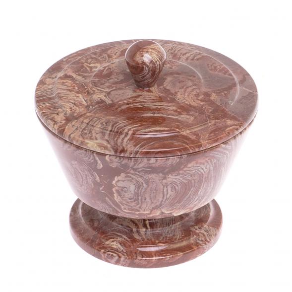 Сахарница из лемезита 11х11х10 см 125092