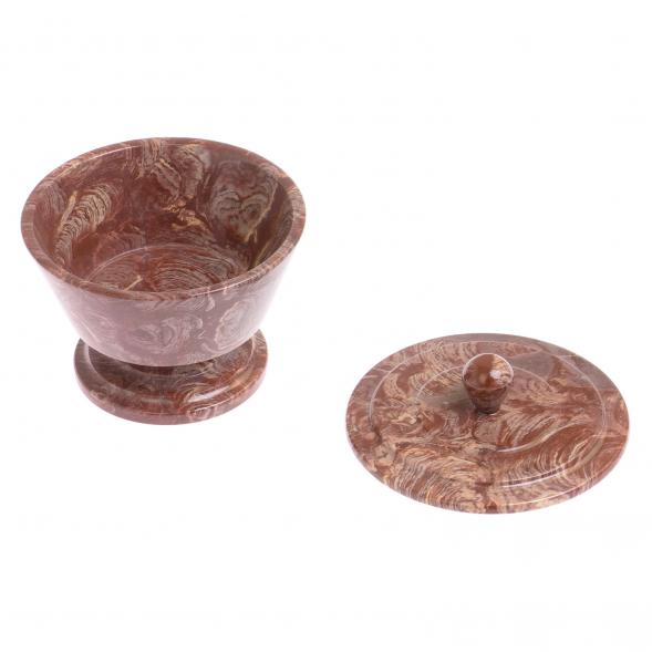 Сахарница из лемезита 11х11х10 см 125092