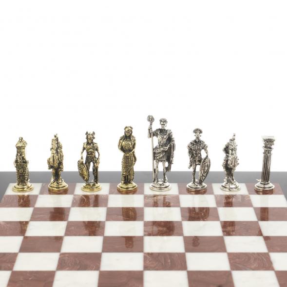 Шахматы &amp;quot;Галлы и Римляне&amp;quot; доска 36х36 см лемезит мрамор 127151