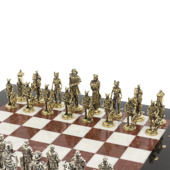 Шахматы &amp;quot;Галлы и Римляне&amp;quot; доска 36х36 см лемезит мрамор 127151
