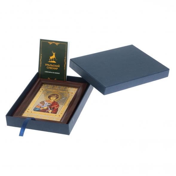 Икона гравюра &amp;quot;Св. Георгий Победоносец&amp;quot; багет 12,5х17,5х1 см Златоуст 128016