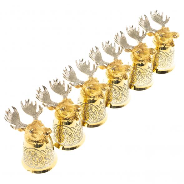 Стопки перевертыши &amp;quot;Лось&amp;quot; набор 6 шт Златоуст 123665