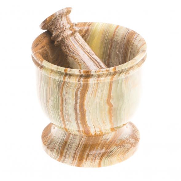 Ступка большая из оникса 15х14,5 см 0,9 л (6) 124659