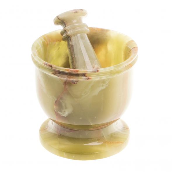 Ступка большая из оникса 15х14,5 см 0,9 л (6) 124659