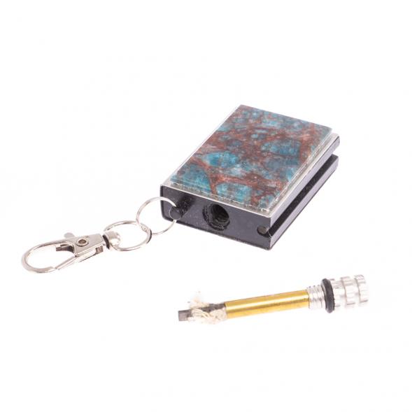 Брелок огниво &amp;quot;Вечная спичка&amp;quot; с накладкой из камня голубой аппатит 126693