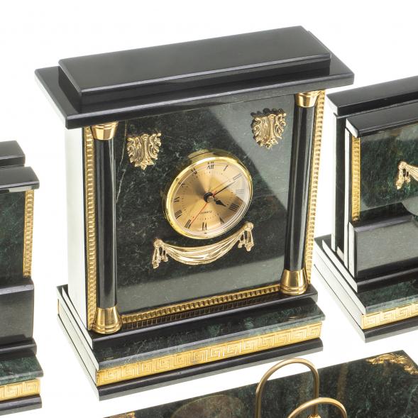 Письменный набор из змеевика &amp;quot;Цезарь&amp;quot; с лотком А4 122209