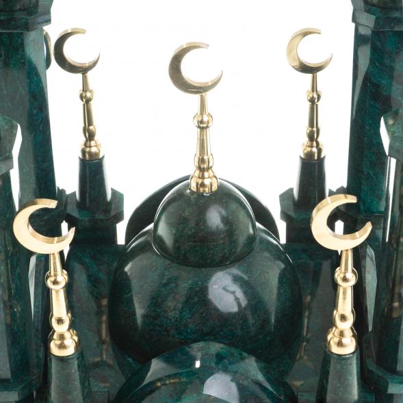 Часы &amp;quot;Мечеть&amp;quot; камень змеевик малая 113537