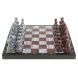 Шахматы из камня &amp;quot;Традиционные&amp;quot; доска 40х40 см серый мрамор лемезит 123751
