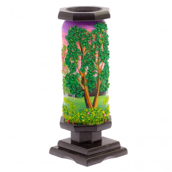 Ваза из камня &amp;quot;Летний пейзаж&amp;quot; 8,5х8,5х21,5 см 125560