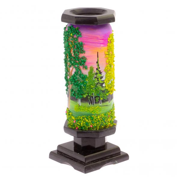 Ваза из камня &amp;quot;Летний пейзаж&amp;quot; 8,5х8,5х21,5 см 125560