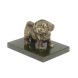 Статуэтка из бронзы &amp;quot;Щенок стоит&amp;quot; на змеевике 9х6,5х6,5 см 127553