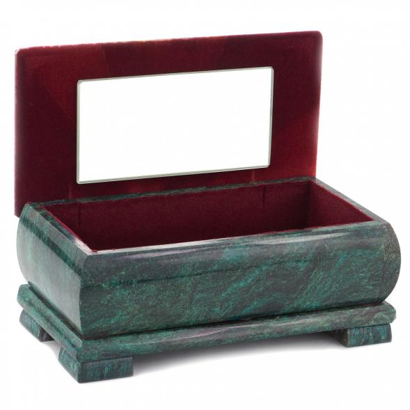 Шкатулка для денег &amp;quot;Купюра&amp;quot; с мозаикой змеевик 19х9,5х8 см 120278