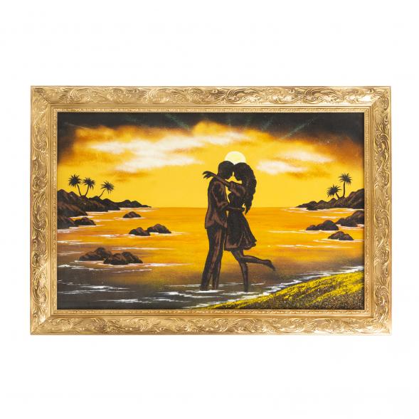 Картина из каменной крошки &amp;quot;Влюблённые на закате&amp;quot; багет 49х69 см 122567