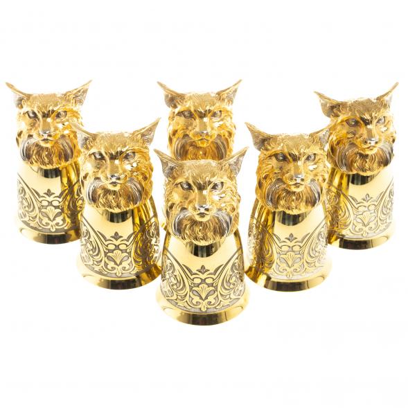 Стопки перевертыши &amp;quot;Рысь&amp;quot; набор 6 шт Златоуст 123667