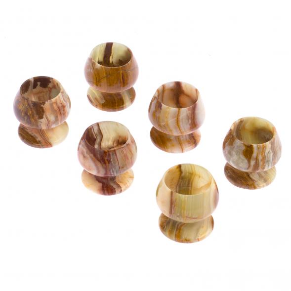 Набор рюмок из оникса 6 шт 4,9х5 см 30 мл (2х2) 124660