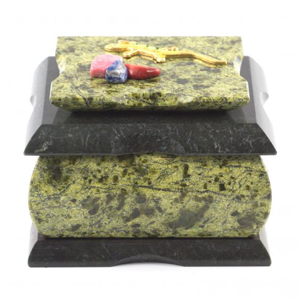 Шкатулка для украшений &amp;quot;Оригинал&amp;quot; змеевик 10х8х7,5 см 121449