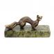 Статуэтка из бронзы на подставке из змеевика &amp;quot;Соболь&amp;quot; 116188