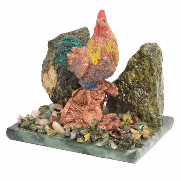 Сувенир &amp;quot;Петух&amp;quot; большой змеевик 117313