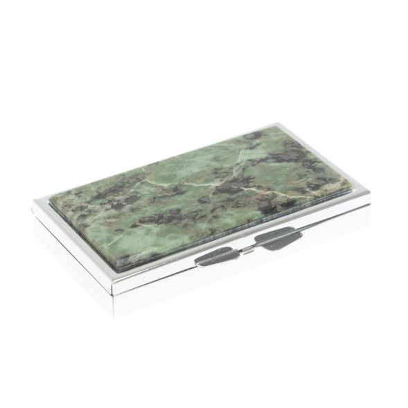 Таблетница на 7 отделений камень офит серебристая 127234