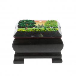 Шкатулка с расписной крышкой "Лето" 10х8х7 см