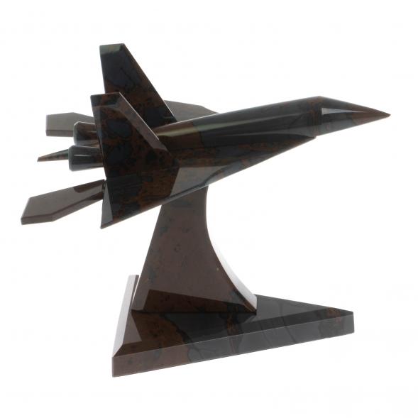 Сувенир &amp;quot;Самолет СУ - 57&amp;quot; из коричнево-серого обсидиана 128715