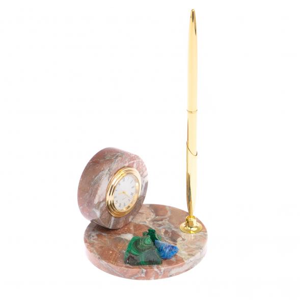 Часы с ручкой камень малахит, лазурит, креноид 125096