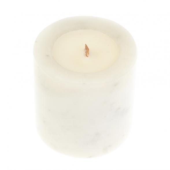 Свеча ароматическая из белого мрамора &amp;quot;Тыквенно-карамельный хруст&amp;quot; 127000