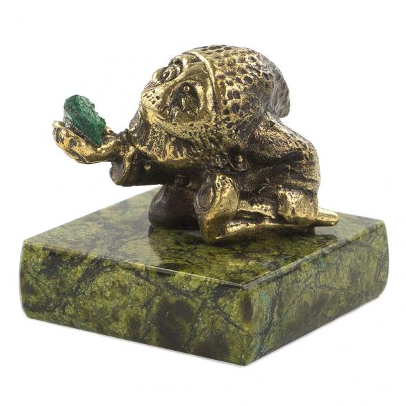 Бронзовая статуэтка &amp;quot;Гном&amp;quot; змеевик 120588