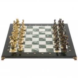 Шахматы &amp;quot;Римские&amp;quot; бронза доска 44х44 см шабровский змеевик