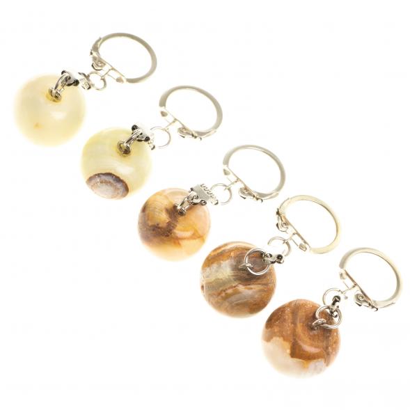 Брелок &amp;quot;Яблоко&amp;quot; оникс зелено-коричневый 123946