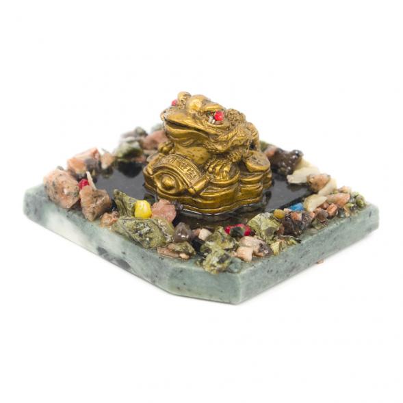 Сувенир &amp;quot;Лягушка на деньгах&amp;quot; на змеевике 116599