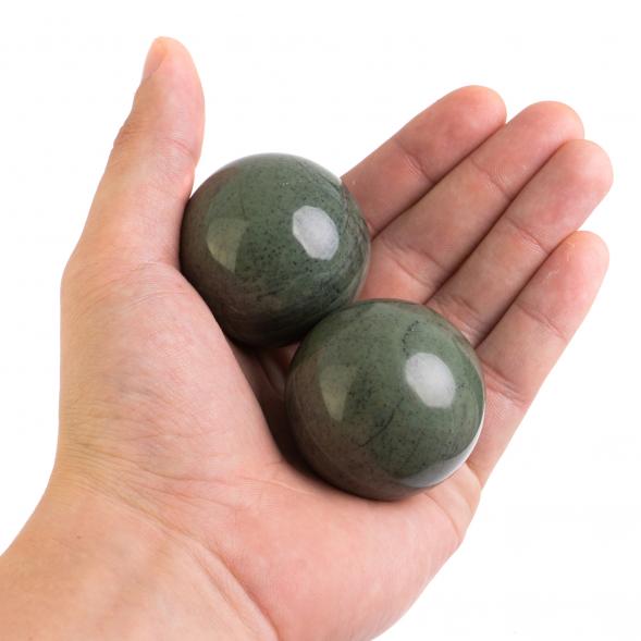 Шары для массажа 4,5 см 2 шт из офиокальцита 125173