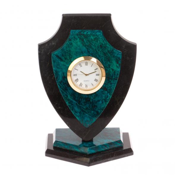 Часы из шабровского змеевика &amp;quot;Щит&amp;quot; большой 126772