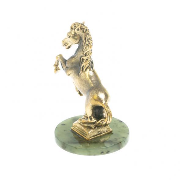 Бронзовая статуэтка &amp;quot;Конь&amp;quot; на нефрите 4,5х4,5х7 см 128305