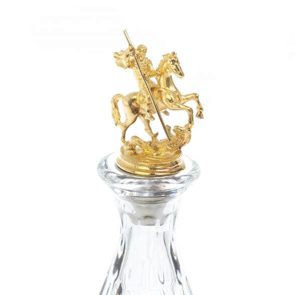 Водочный набор &amp;quot;Георгий Победоносец&amp;quot; камень агат Златоуст 128941