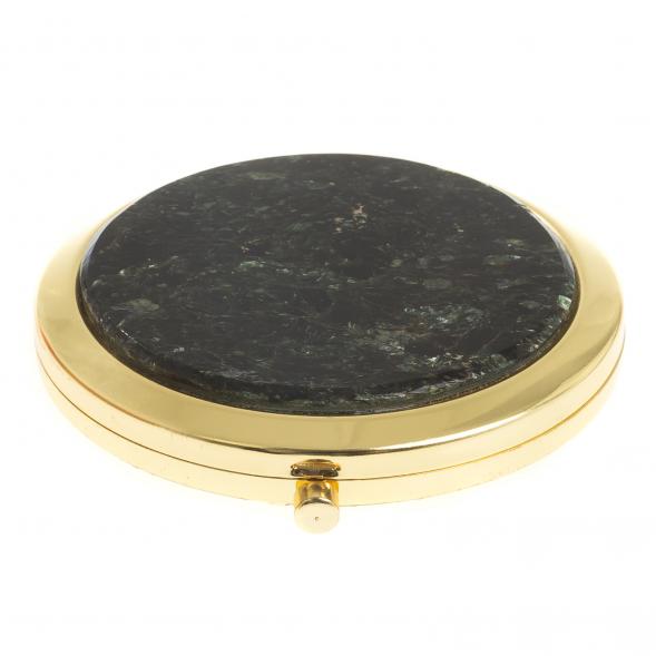 Зеркало круглое из камня мусковит цвет золото 122782