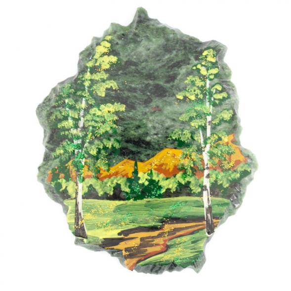 Магнит &amp;quot;Летний пейзаж&amp;quot; камень змеевик 116266