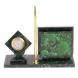Настольный набор из змеевика с иллюстрацией под малахит 125565