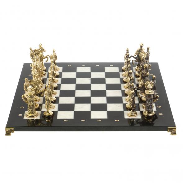 Шахматы &amp;quot;Богатыри&amp;quot; из бронзы и мрамора доска 44х44 см 127558