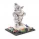 Статуэтка &amp;quot;Гном со светильником&amp;quot; из мрамолита на подставке из камня 121543