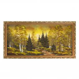 Картина из каменной крошки "Осень янтарная" багет 47х87 см