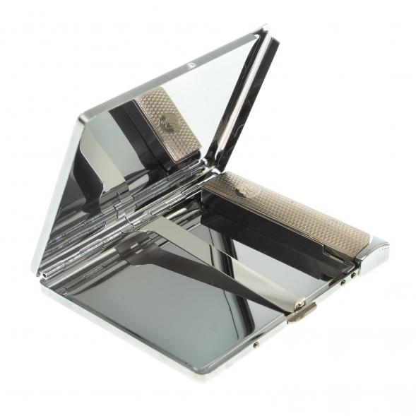 Портсигар на 10 сигарет с зажигалкой камень офит 123401